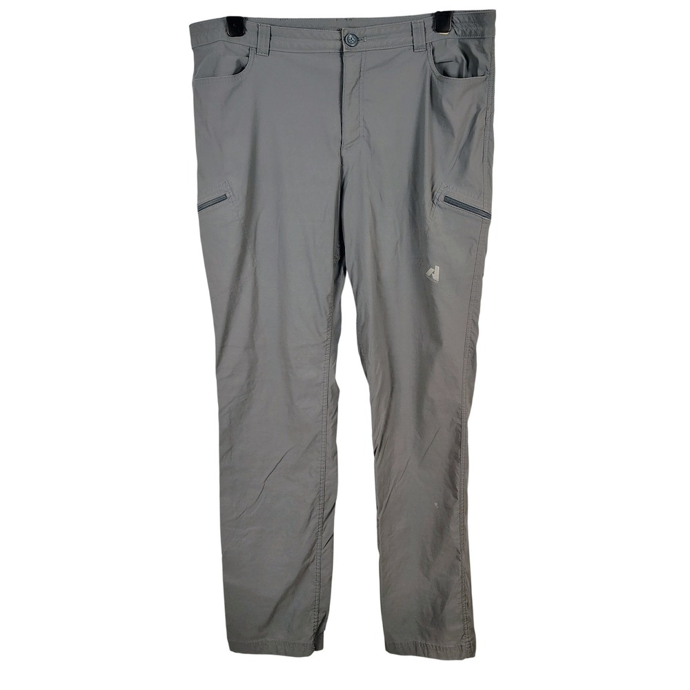 Eddie Bauer Womens SZ 18T First Ascent Guide Pants Grey Nylon Gorpcore Hiking